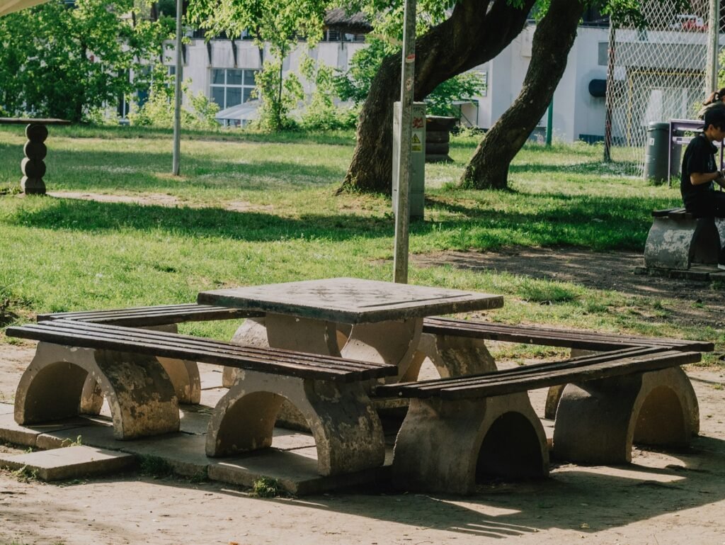 Dining table at park